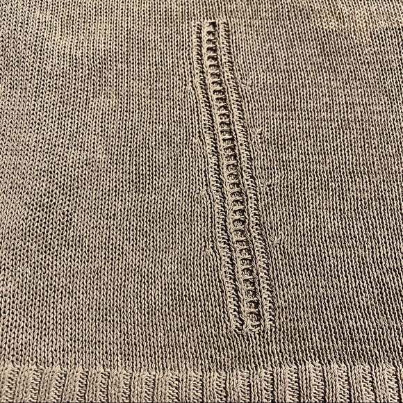 Inhabit Grey Open Draped Back Linen Sweater - Picture 8 of 16